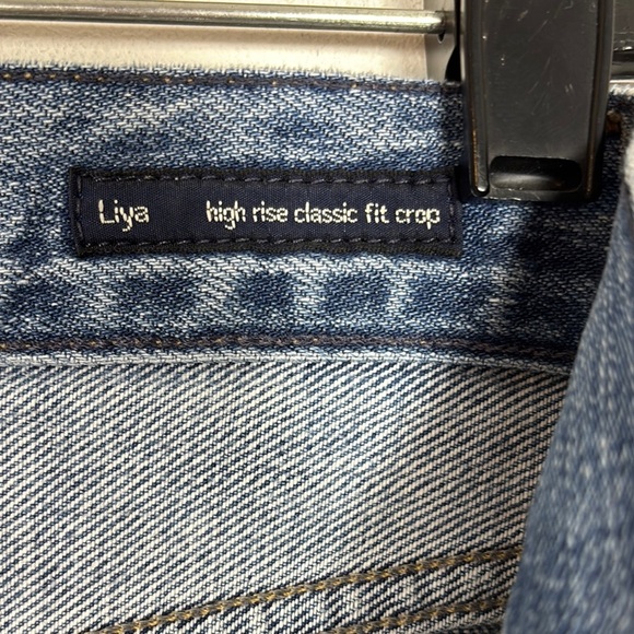 Citizens of Humanity Denim Jean 25 Liya High Rise Classic Fit Crop Distressed - Picture 6 of 8